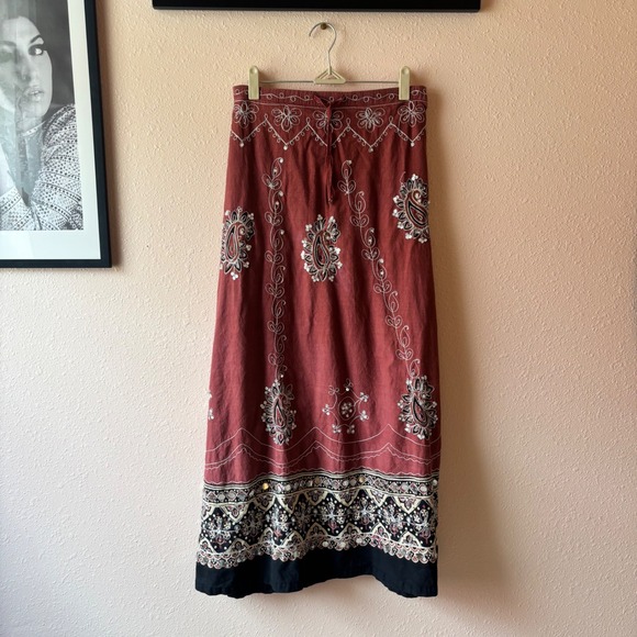 Kenar Dresses & Skirts - Y2K Whimsy Boho Sequined Maxi Skirt